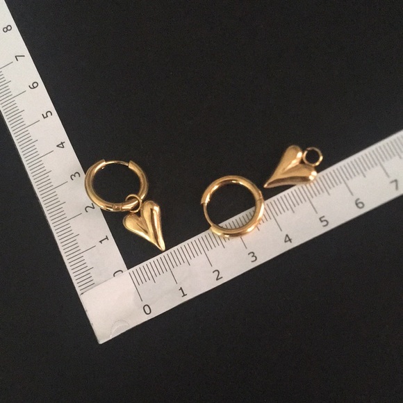 🍏50% OFF/3+...Heart and Hoops Dangle Earrings - Picture 10 of 11